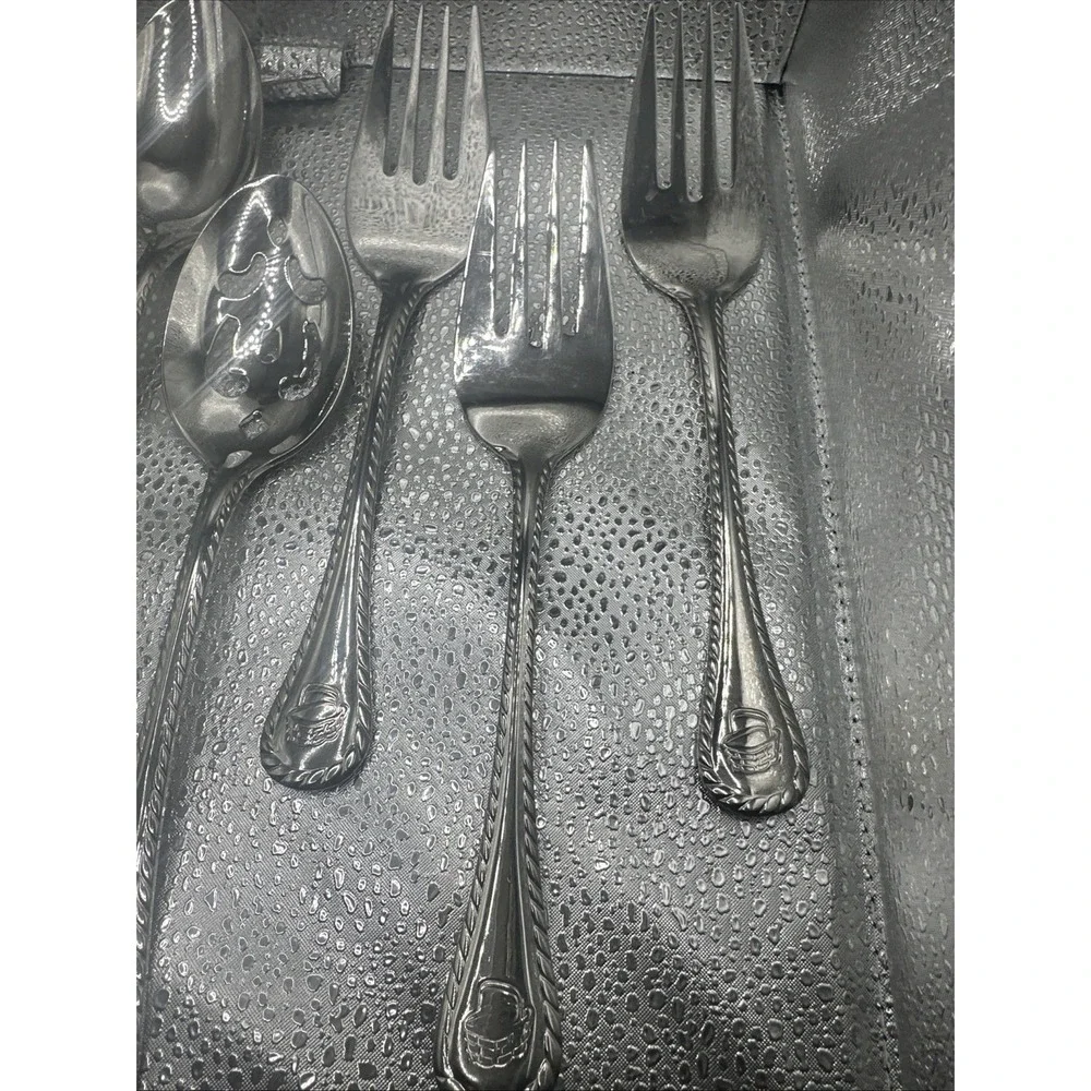 Wallace‎ Silverplate Serving Utensils Lot Of 8 Wheat Basket EP Bronze Vintage